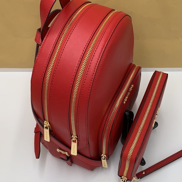 MICHAEL KORS JAYCEE MEDIUM ZIP POCKET BACKPACK & LARGE TRAVEL CONTINENTAL WRISTL - Picture 5 of 16